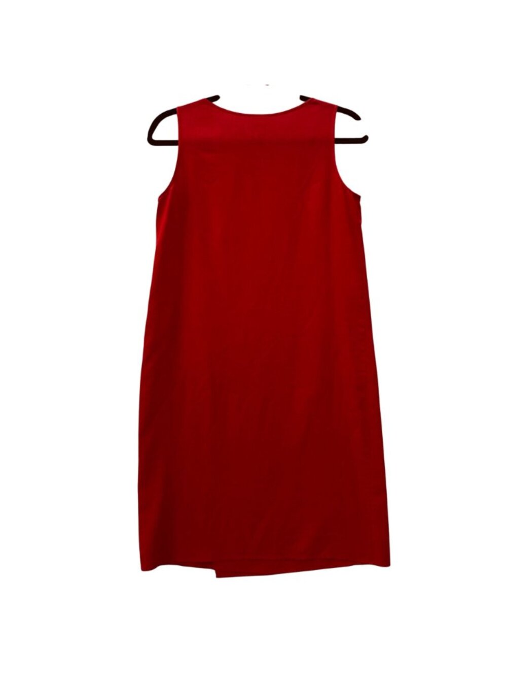 APESI Silk Sleeveless Dress Wrap Front Size 38 - XS- Midi Red Minimalist Quiet L - Picture 5 of 9